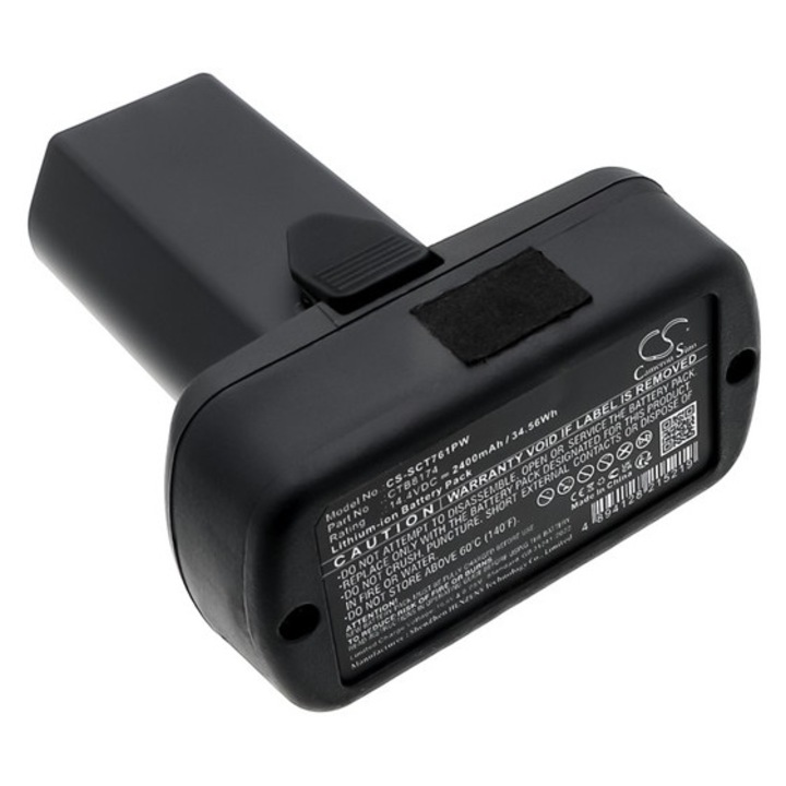 Cameron sino li-ion akkumulátor, 14.4v / 2400mAh, snap-on ctb8174 kompatibilis fekete, gyártói csomagolás