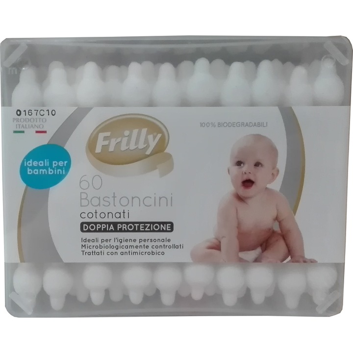 Betisoare de urechi pentru copii FRILLY, 60 buc