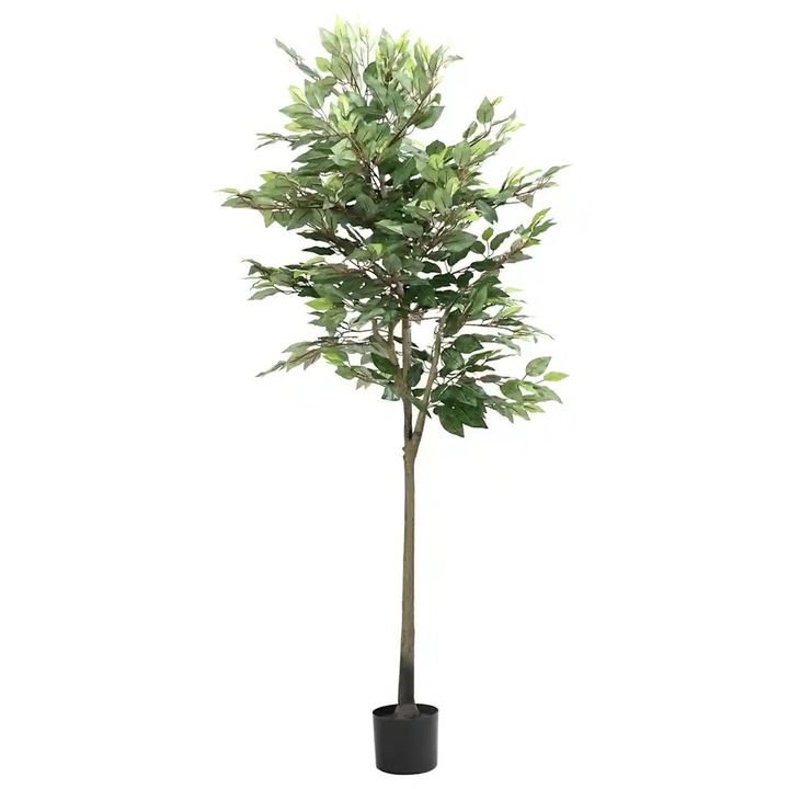 Planta artificiala Ficus, vidaXL, 170cm, 756 frunze, verde