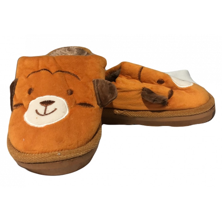 Papuci de casa copii Happy Animals 7053, Maro