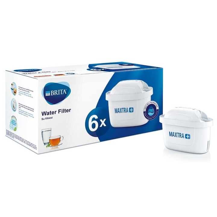 6 darabos BRITA MAXTRA+ vízszűrő készlet, MicroFlow technológia, 150 liter, hatékony szűrés