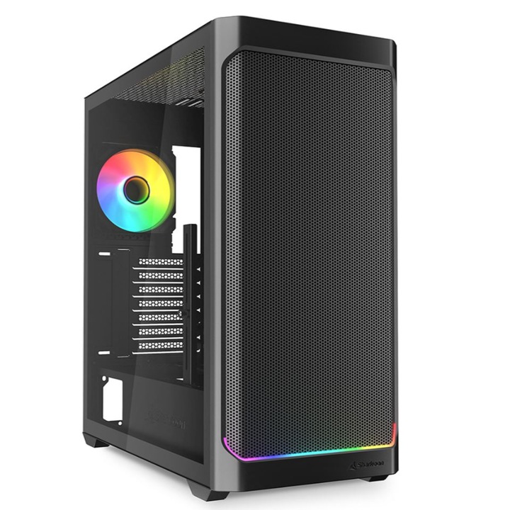 Carcasa Sharkoon AK4W RGB, ATX, fara sursa Negru