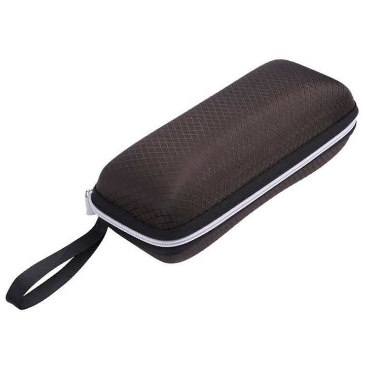Husa pentru ochelari cu fermoar, Stylion, 16,5x5x6,5cm, design elegant, protectie solida