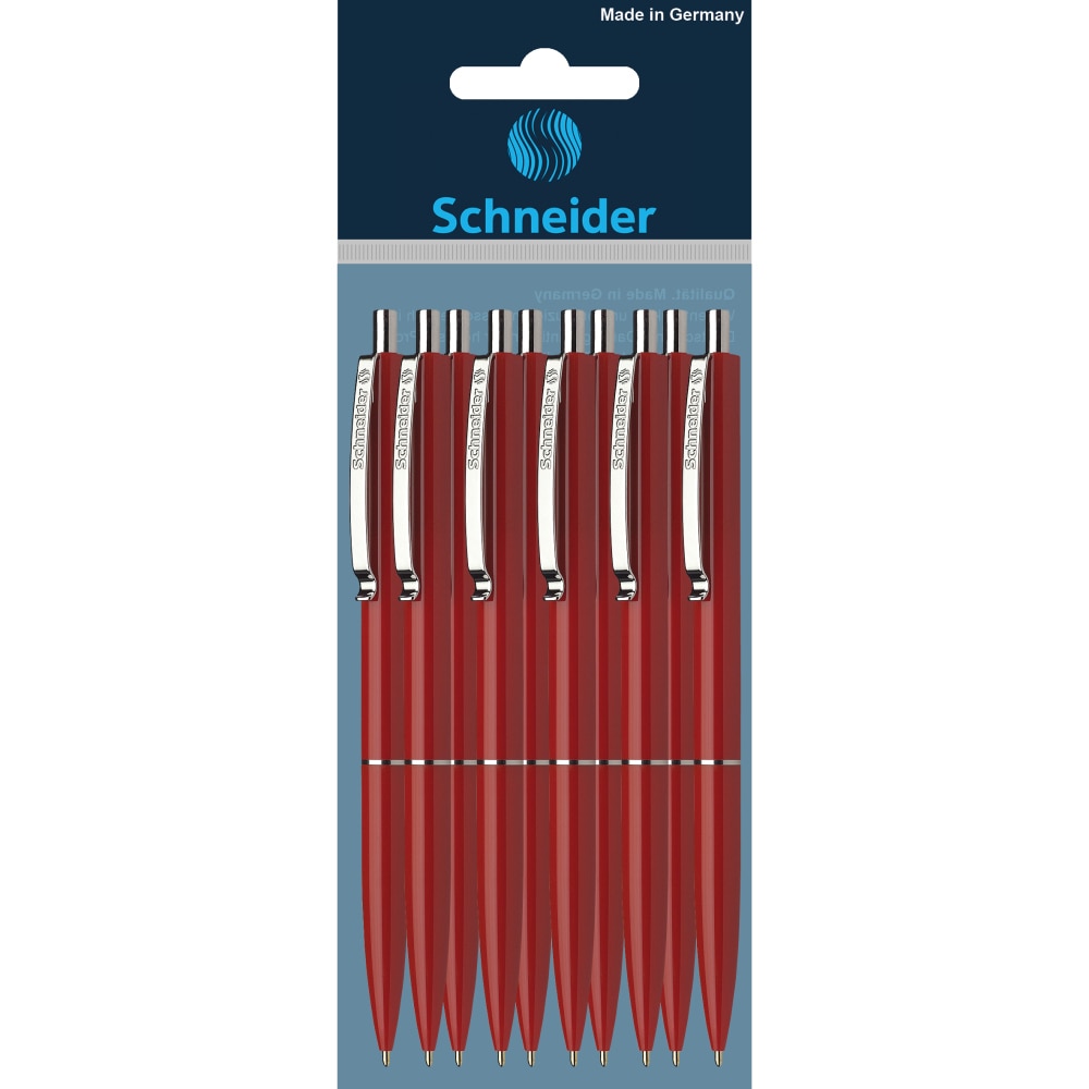 Pix Schneider K15, corp rosu, scris albastru, 10buc/set