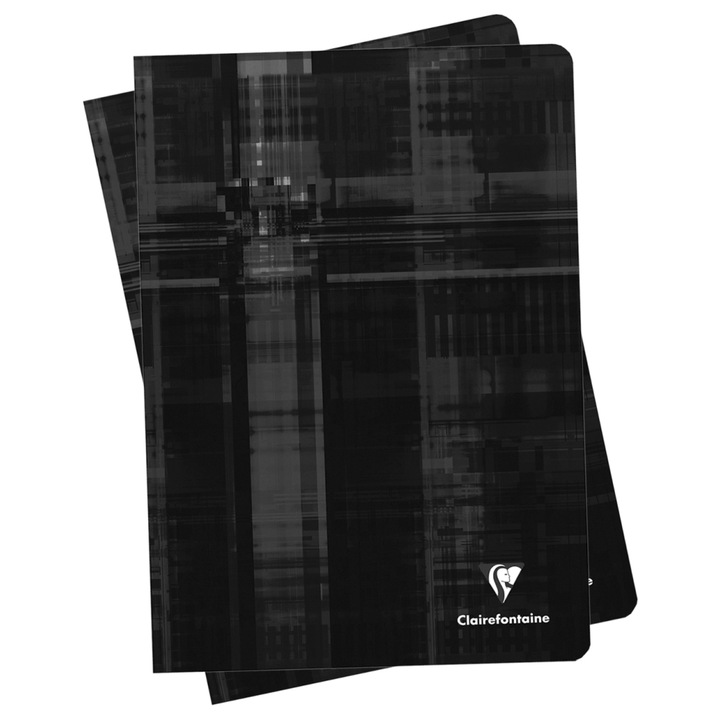 Clairefontaine A4-es tűzött jegyzetfüzet készlet, 2db, 48 lap, Matematika, Fekete