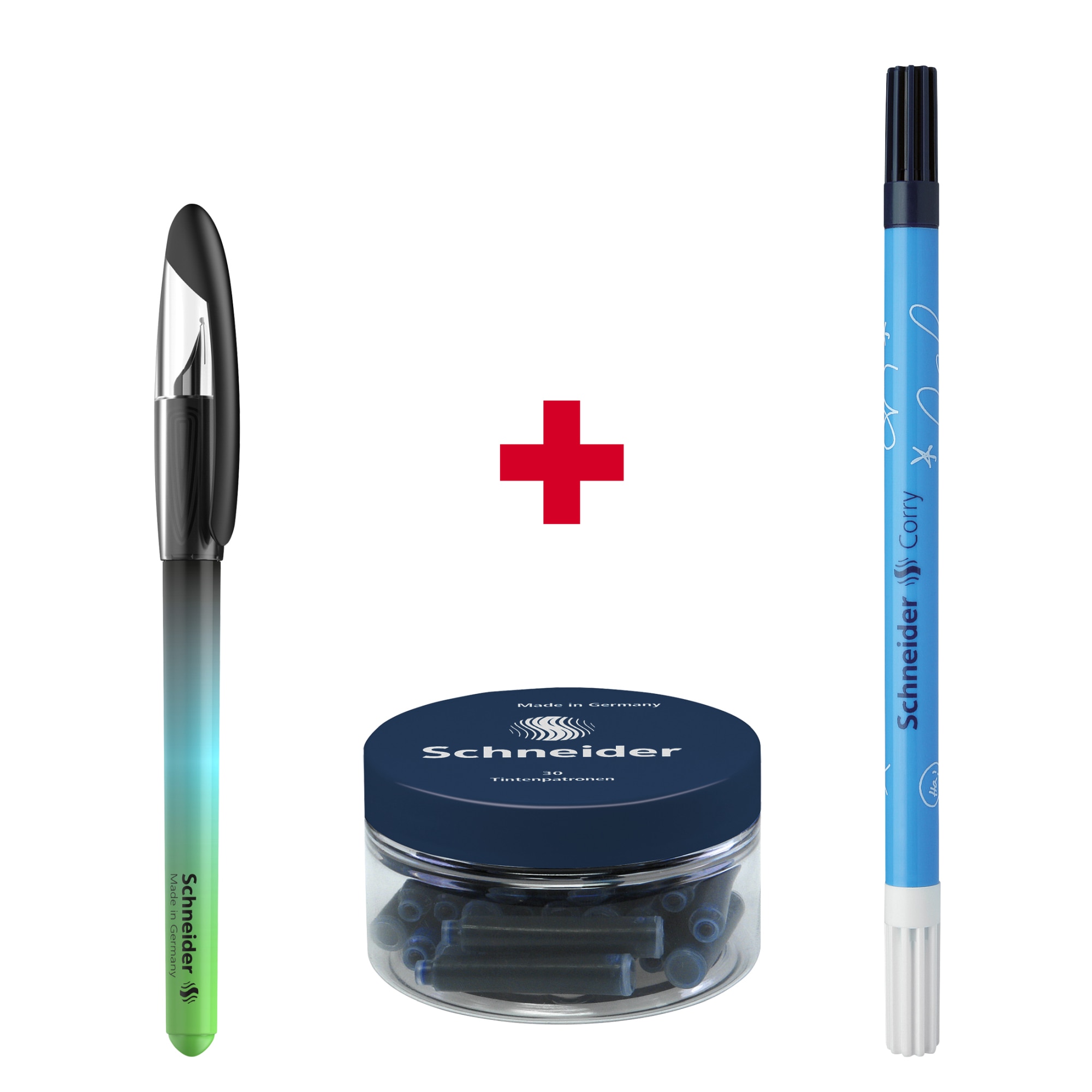 Stilou Schneider Voyage, Negru+ Patron stilou 30/borcan + Pic Corry