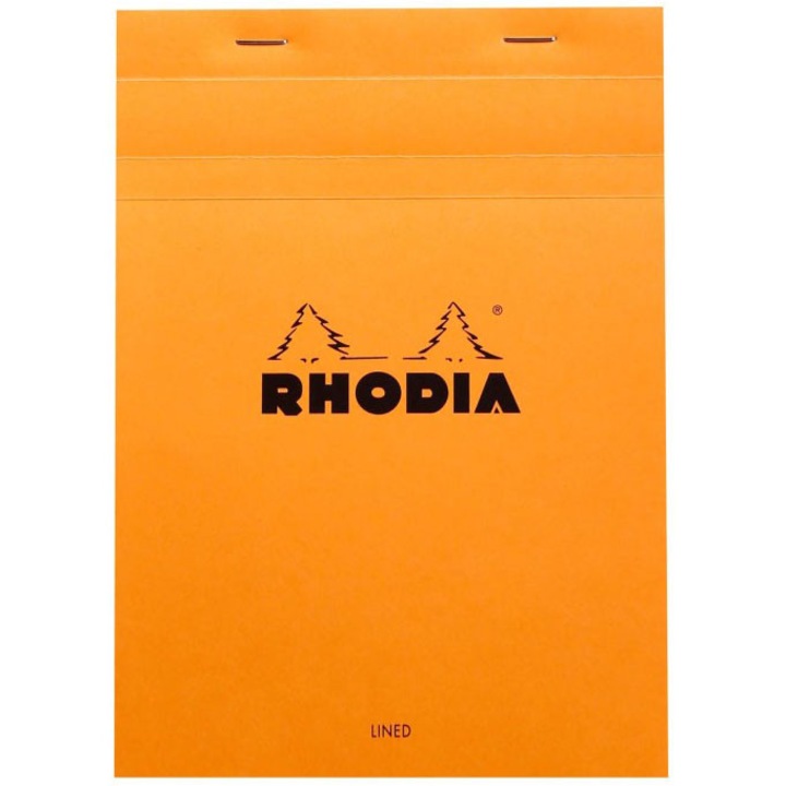 Blocnotes A5, capsat, 80 file, N°16, Rhodia Basic, orange, dictando