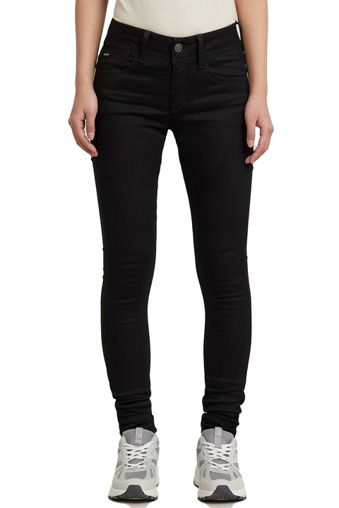 Blugi de dama G-Star RAW Lynn D-Mid Super Skinny 6595373 16113-22, Yield Black Ultimate Stretch, W27-L30, Negru