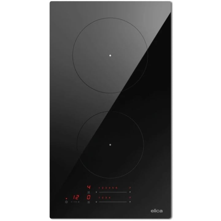 Индукционен плот Elica Primis 302 BL, 3700 W, 2 зони, 9 степени, Черен