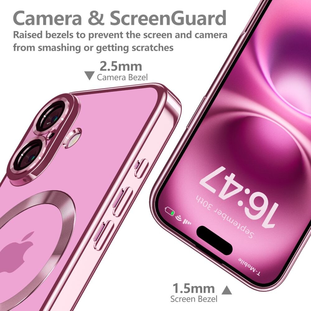 Husa telefon Tech-Protect Magflex pentru iPhone 16, MagSafe, roz
