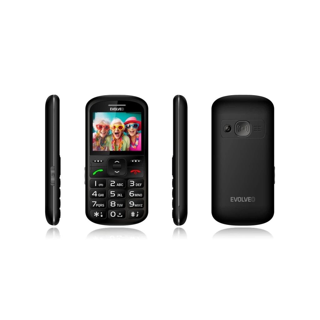 Telefon mobil cu buton Evolveo EasyPhone XS, negru / SGM EP-570-XS-BK