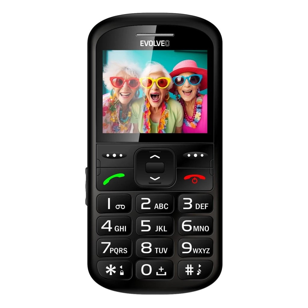 Telefon mobil cu buton Evolveo EasyPhone XS, negru / SGM EP-570-XS-BK