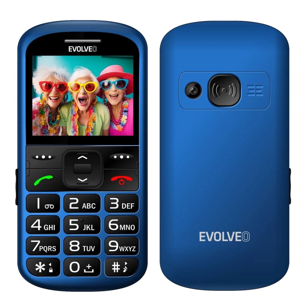 Telefon mobil cu buton Evolveo EasyPhone XS, albastru / SGM EP-570-XS-BL