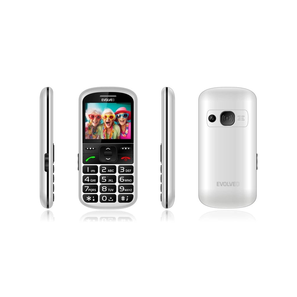 Evolveo EasyPhone XS Telefon mobil cu butoane, Alb / SGM EP-570-XS-WH