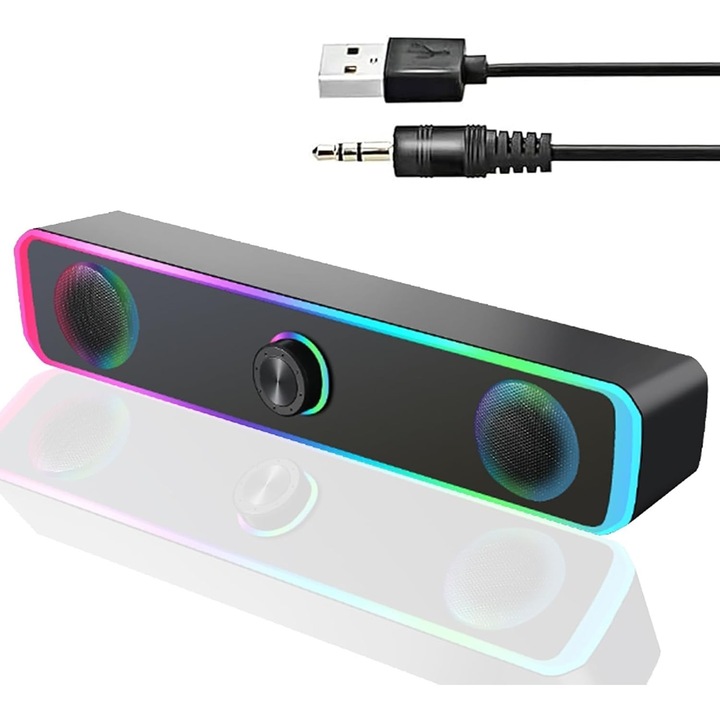 TaDool, asztali számítógép hangszórók, érintőképernyős PC hangszórók tiszta hangzással, USB C/USB tápellátással PC-hez, asztali PC-hez, laptophoz, monitorhoz