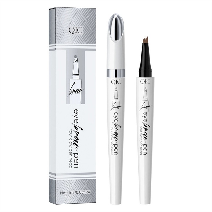 Creion de sprancene Microblading 3D, rezistent la apa si transpiratie, de lunga durata, redare inalta a culorilor, creeaza sprancene naturale, maro inchis