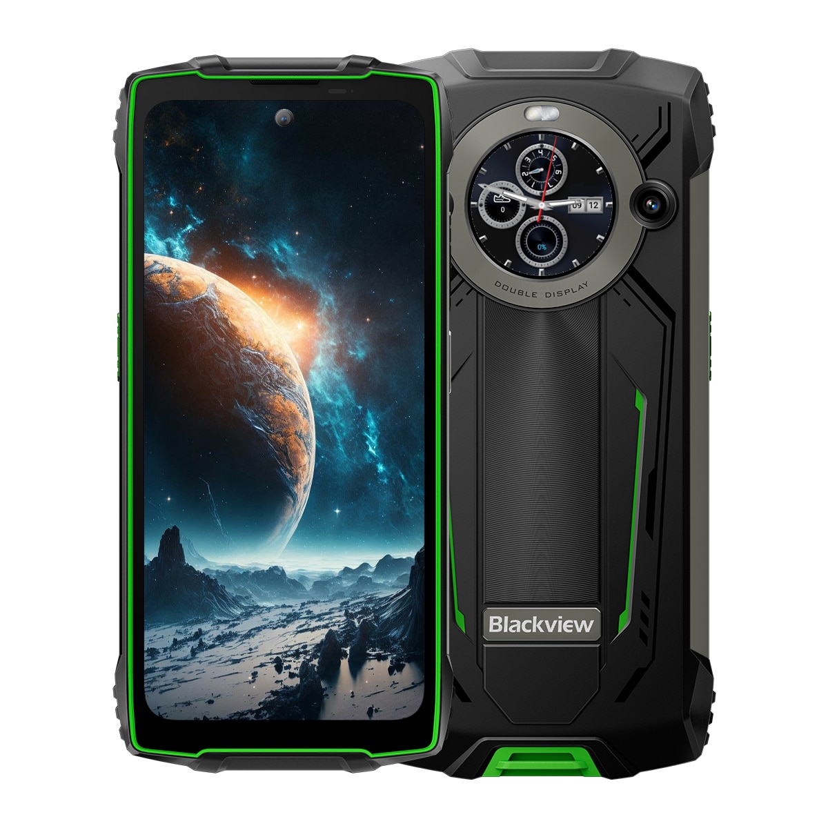 Telefon mobil Blackview BV8200, 6.497" FHD+, 120Hz, 36GB RAM(12GB + 24GB extensibili 2To), 256GB ROM, Android 14, 8800mAh, 8 cores, Dual SIM, NFC/Amprenta/caracteristici faciale, Verde