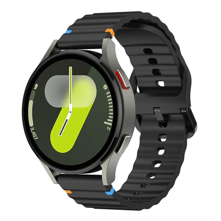 Curea ceas din silicon compatibil Huawei Watch GT 4/Huawei watch GT3 SE/Huawei Watch Buds/Huawei Watch3 pro new/Huawei watch GT3 46MM, KATITFENXK®, Usor de instalat, 22mm, Negru