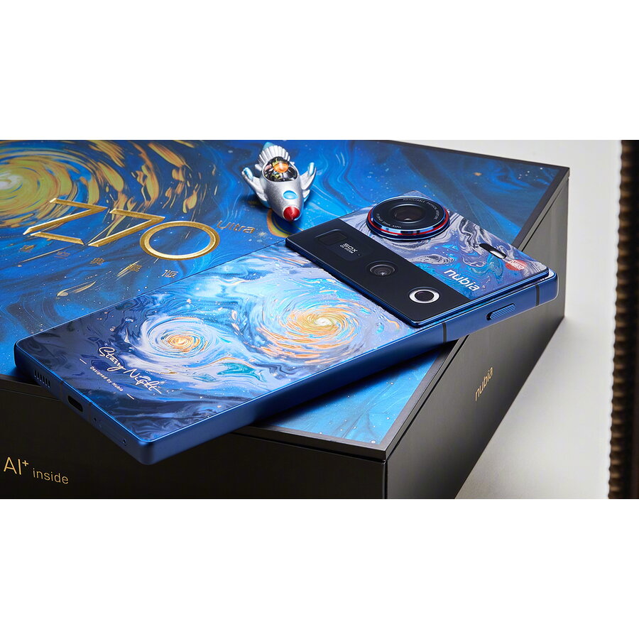 Telefon Mobil ZTE nubia Z70 Ultra, 5G, Dual SIM, Procesor Snapdragon 8 Elite Octa-Core, Ecran AMOLED 6.85", 16GB RAM, 512GB Flash, Camera Tripla, Wi-Fi, Android, Albastru-Starry Night