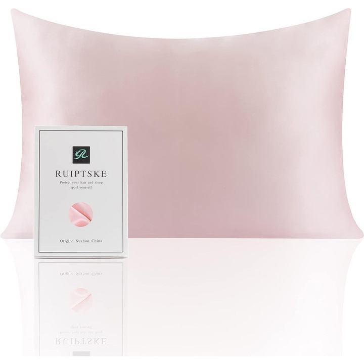 Калъфка за възглавница RUIPTSKE, естествена коприна, 50x70 см, розова