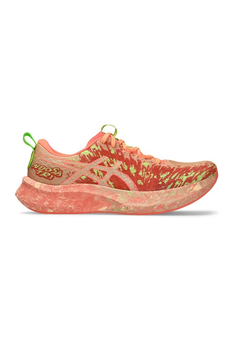 Asics, Pantofi cu model pentru alergare Noosa Tri 16, Portocaliu mandarina, Verde lime, 9