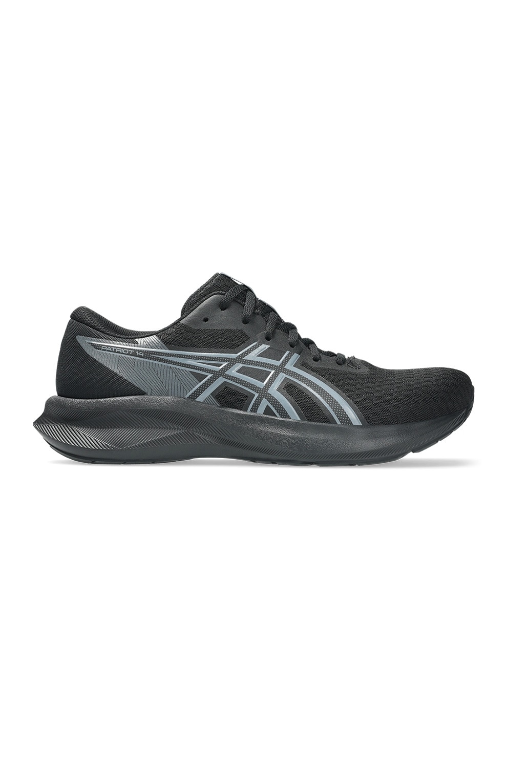 Asics, Pantofi pentru alergare Patriot 14, Negru, Gri cenusiu, 10.5
