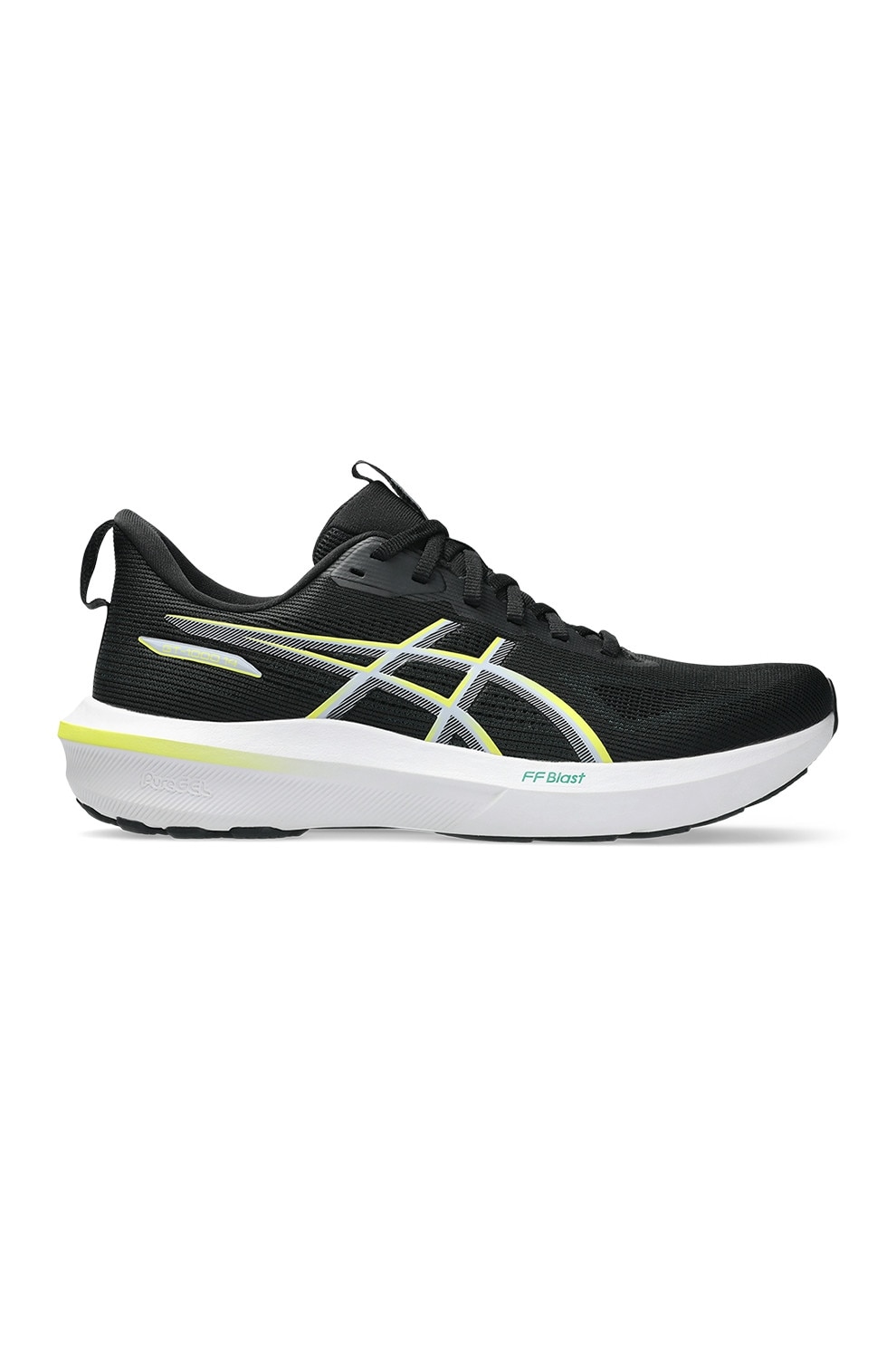 Asics, Pantofi din material textil pentru alergare GT-1000, Negru, Verde lime, 9
