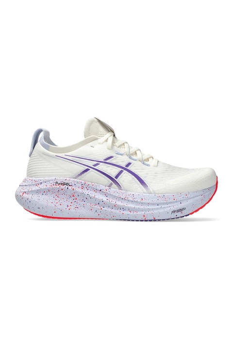 Asics, Pantofi din material textil pentru alergare Gel-Nimbus 27, Alb/Lila