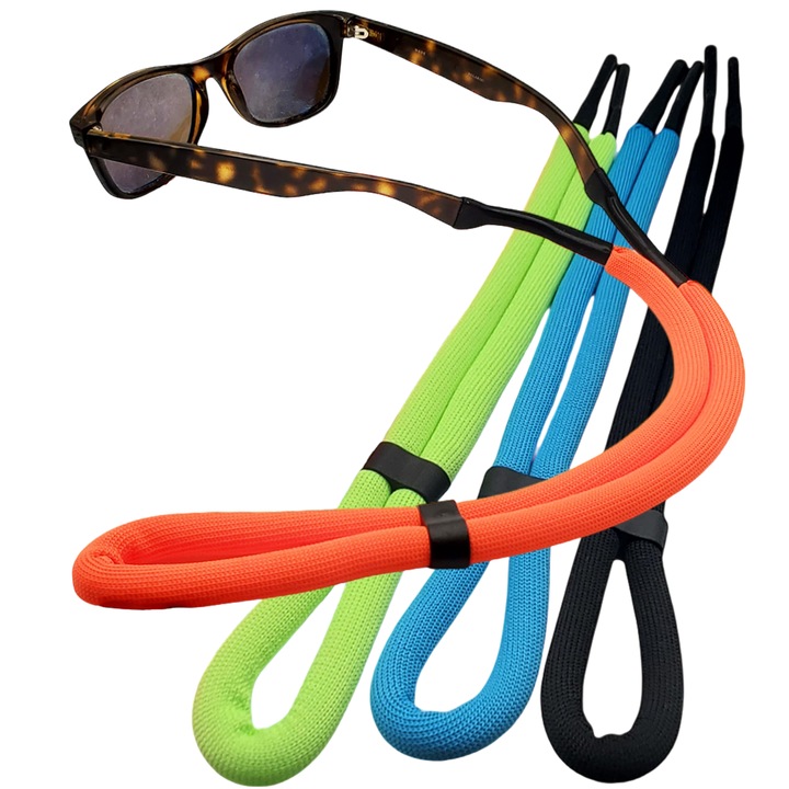 Curele ochelari plutitoare pentru apa – set 4 suporturi buoyant pentru ochelari, reglabile si unisex, ideale pentru barci, caiac, pescuit, paddleboarding, plaja, lac si piscina, accesorii practice pentru sporturi acvatice