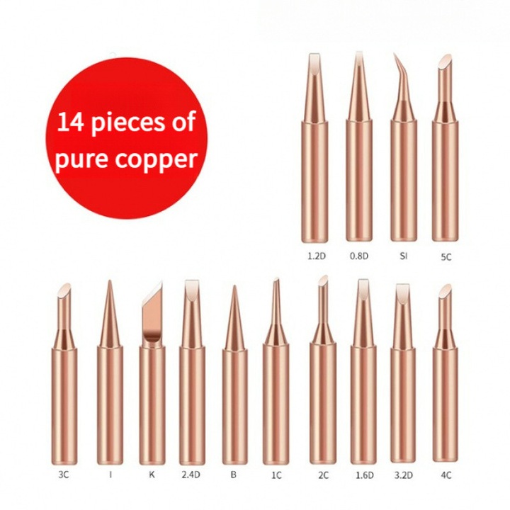 14 buc varfuri de lipit cu incalzire interna, varf de lipit cu temperatura constanta, statie de lipit tip D, fier de lipit universal