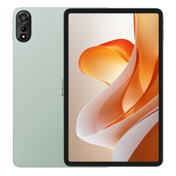 Blackview MEGA 2 WiFi tablet, 12 hüvelykes, Android 15, 2.4GHz+5GHz, 18W, WiFi 6, 8 mag, 36GB RAM (12GB + 24GB bővíthető), 1200×2000, 256GB ROM, 1TB-tal bővíthető, 9000mAh, Zöld