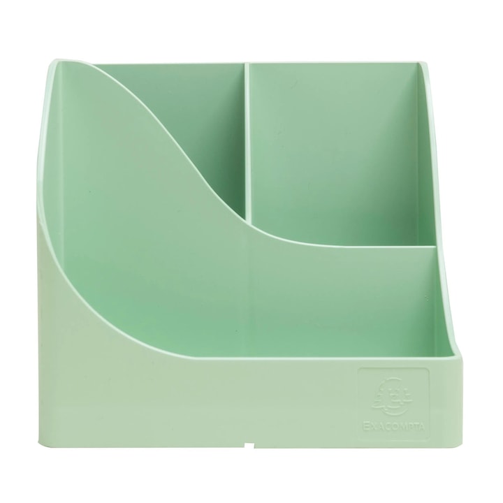 Organizator de birou Exacompta Authentic din plastic, verde