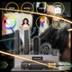 Uscator de Par Ionic Profesional GALAXIA®, AIR STYLER 5 in 1, 1300W, ionizare, 5 capete interschimbabile, gri mat, husa inclusa