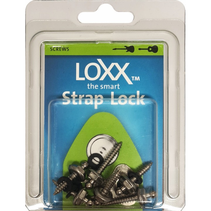 LOXX Music Box kiegészítő zárkészlet, rozsdamentes acél, 2 db 4,2x22 mm-es csavar, 4 db 4,2x16 mm-es csavar, 6 db anya