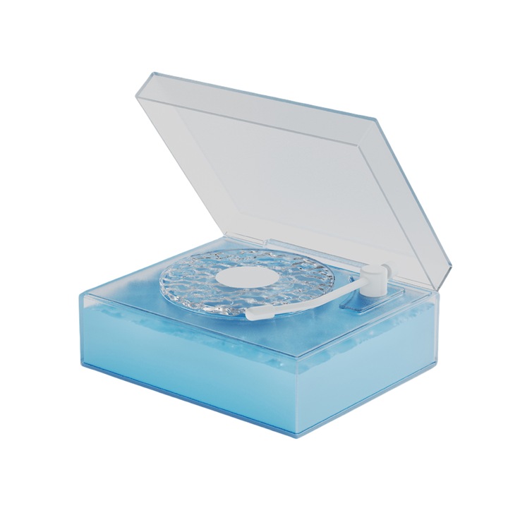 Boxa portabila, Bluetooth 5.3, iluminare RGB, sunet stereo, calitate audio HIFI, 1800mAh, incarcare USB, albastru glaciar