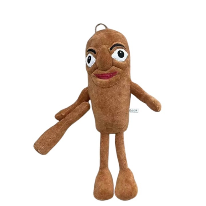 Jucarie de Plus Premium, AjieQaQ®, Personaj TungTungTung Sahur, Inaltime 34 cm, Material Pelusa Extra Moale, Maro Italianesc, Sigur pentru Copii 0+, Spalabil in Masina, Cadou Emotional