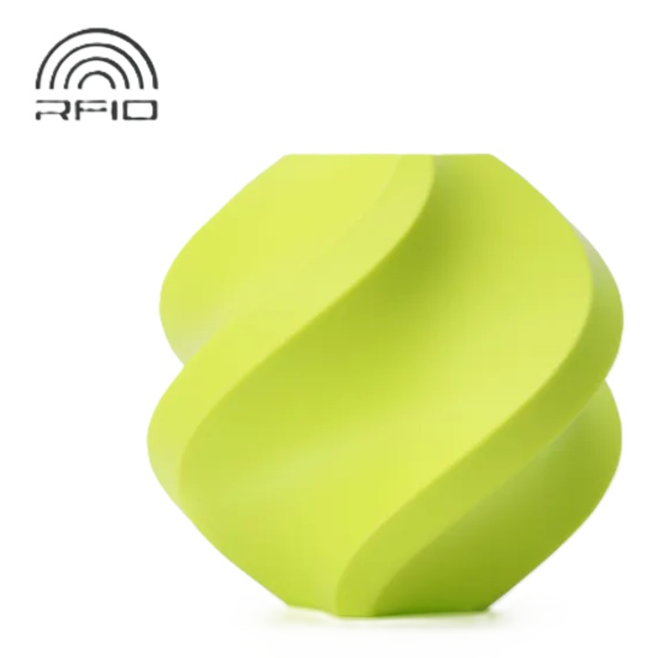 Bambu Lab, пълнител с RFID, 1 кг, PLA филамент Basic 1.75 мм ярко зелен,