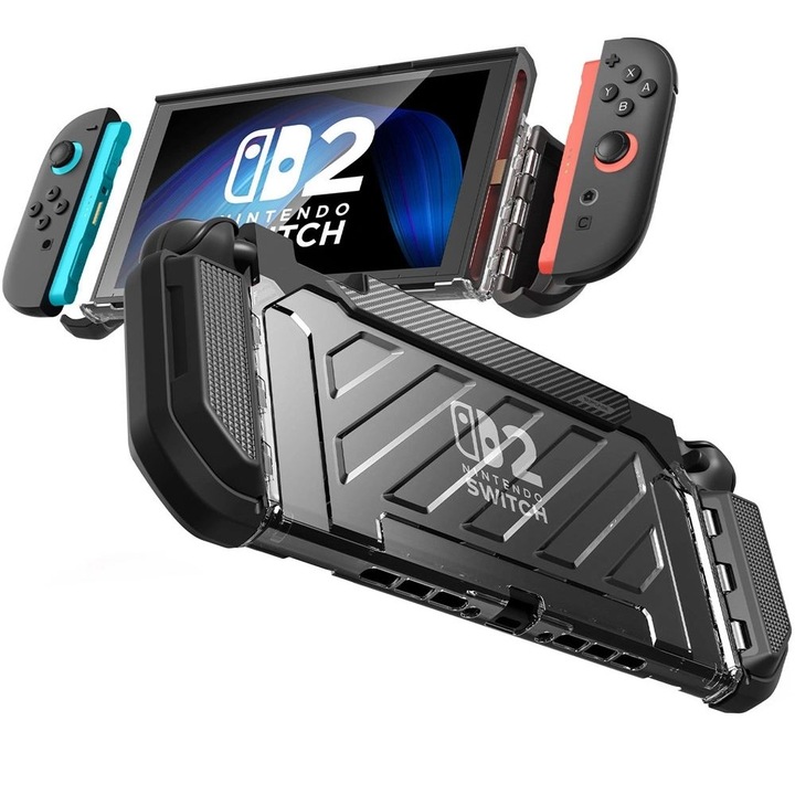 Supcase Unicorn Beetle Pro tok Nintendo Switch 2-vel kompatibilis, fekete