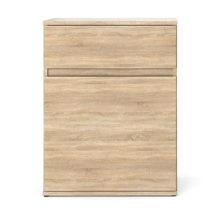 Comoda alba, moderna, 60x40x80cm, cu sertar si usa, mata