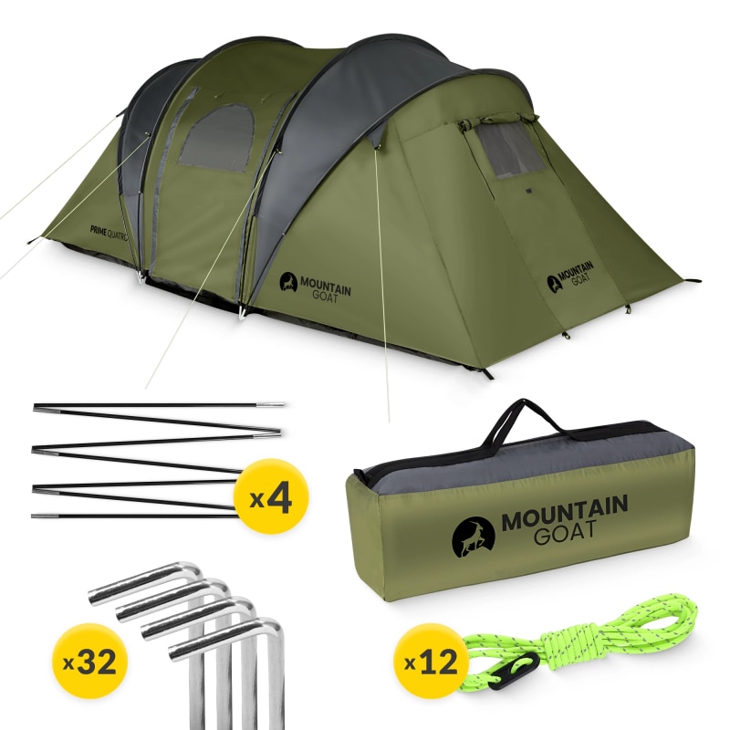 Cort turistic usor, MOUNTAIN GOAT, 4 persoane, PRIME QUATRO, cu