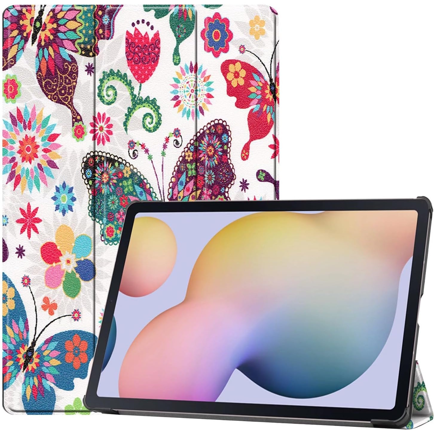 Husa pentru Xiaomi Redmi Pad 2 tip stand functie sleep/wake-up protectie 360 - Fluturi