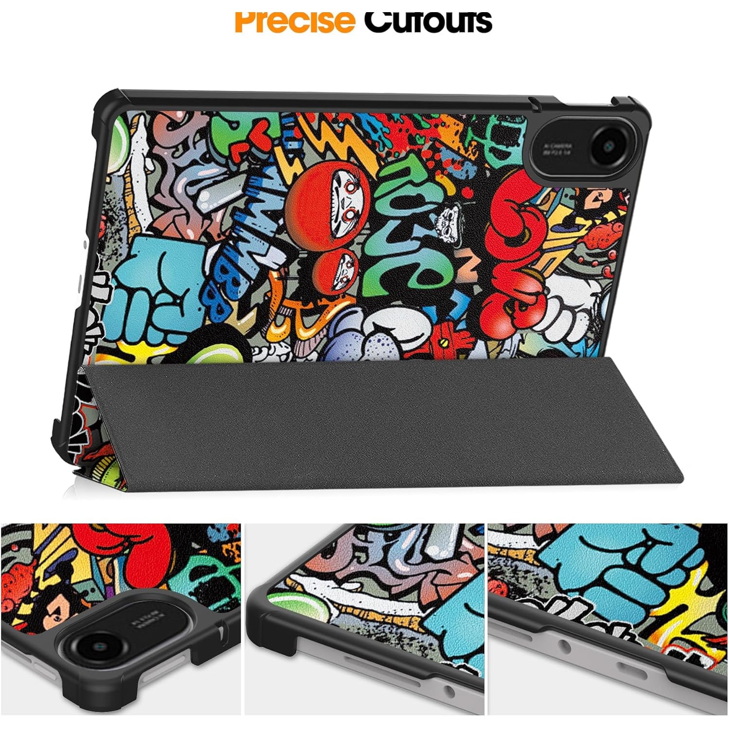Husa pentru Xiaomi Redmi Pad 2 tip stand functie sleep/wake-up protectie 360 - Graffiti