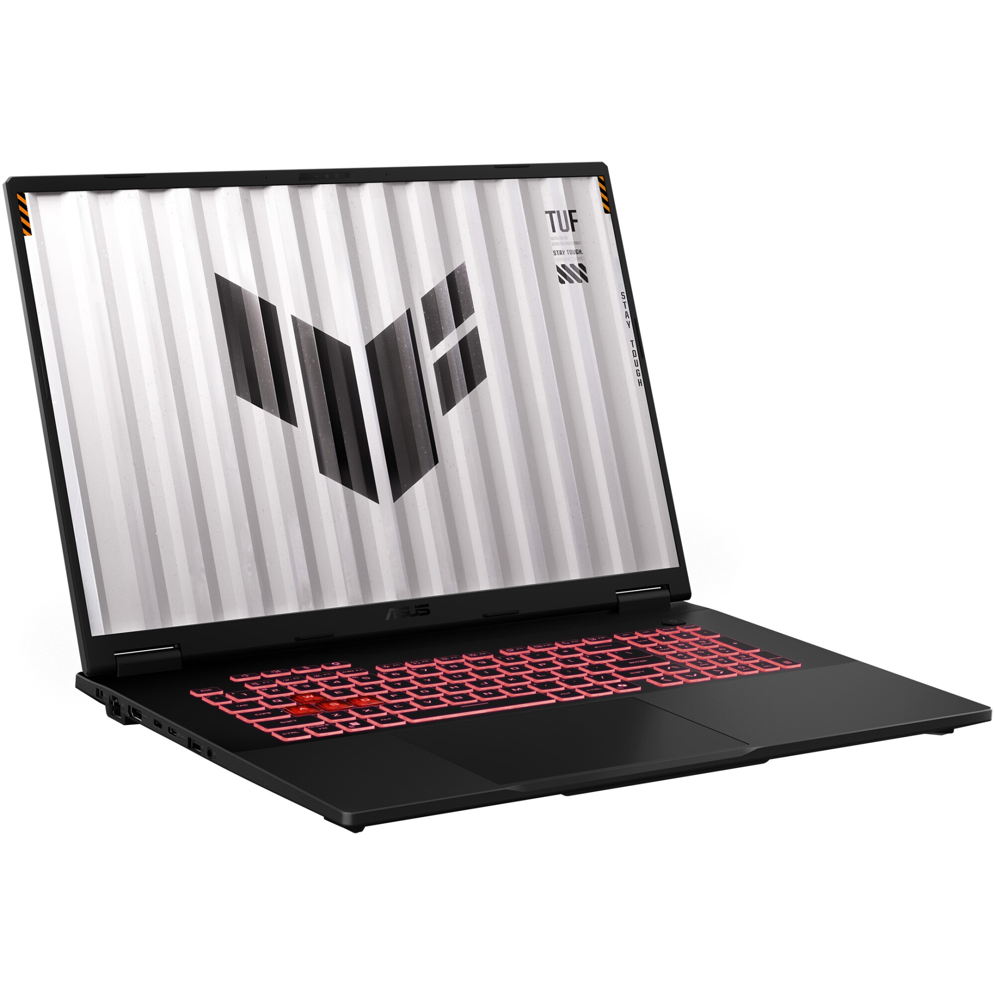 Laptop Gaming ASUS TUF A18 FA808UM cu procesor AMD Ryzen™ 7 260 pana la 5.1GHz, 18'', Full HD+, WUXGA, IPS, 144Hz, 16GB DDR5 RAM, 512GB SSD, NVIDIA® GeForce RTX™ 5060 8GB GDDR7, No OS, Jaeger Gray