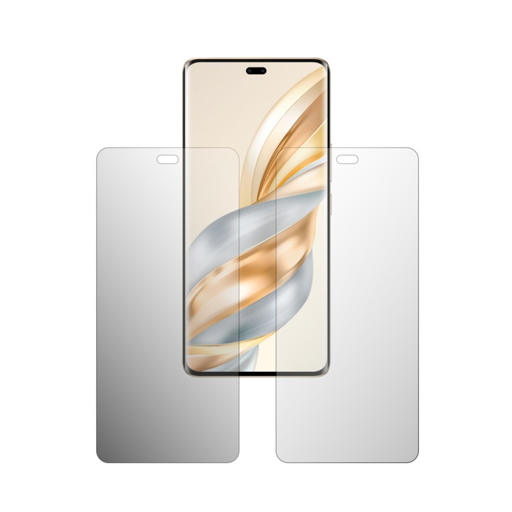 Комплект от 2 iSkinz матови протектора за екран за Honor X60 Pro - пълен изрез, невидим Skinz мат, против пръстови отпечатъци, антирефлексно покритие, самозалепващ се и гъвкав силиконов протектор