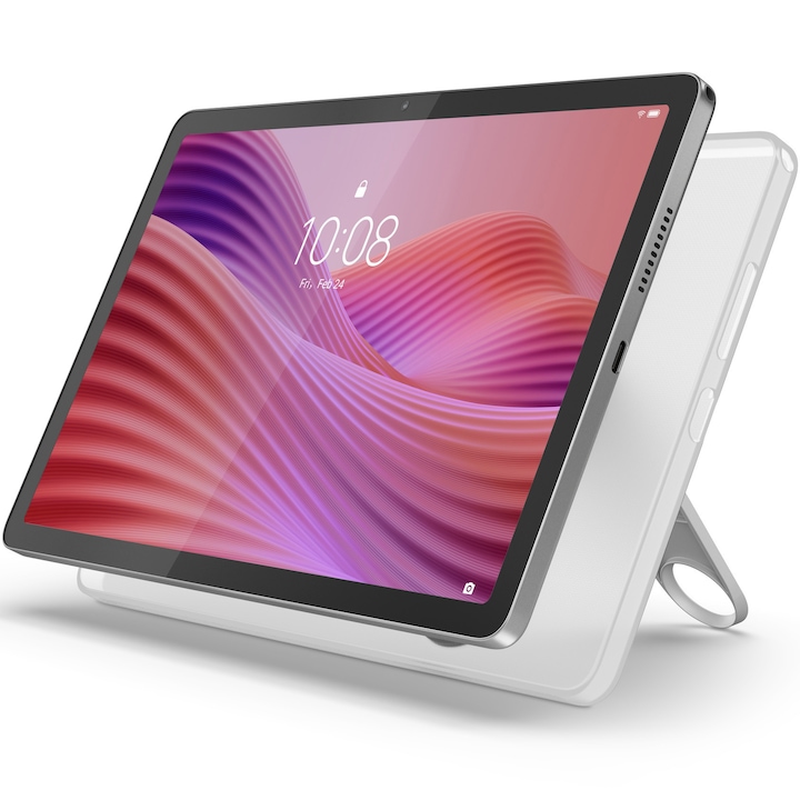 Tableta Lenovo Tab, Octa-Core, 10.1" WUXGA (1920x1200) TFT LCD (IPS) 400nits , 4GB RAM, 64GB , 4G, Clear Case, Luna Grey