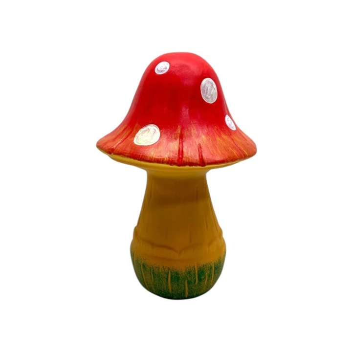 Statueta Ciuperca 2, decoratiune gradina, ceramica, H 28 cm