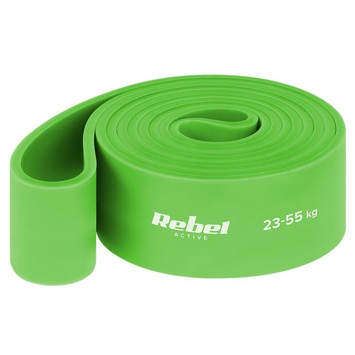 Rugalmas szalag, Zöld, Hossz 208 cm, Generált ellenállás 23-55 kg