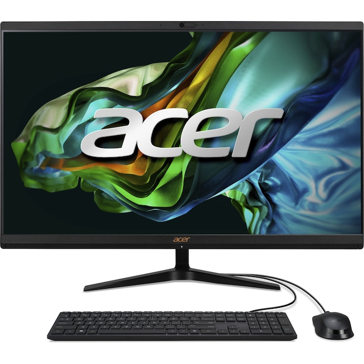 Настолен компютър Acer Aspire C27-1800 All-in-One, Процесор Intel Core i5-12450H (1.5/4.4GHz, 12M), 16 GB, 512 GB SSD M.2 NVMe, Intel UHD Graphics Xe G4 48EUs, Linux