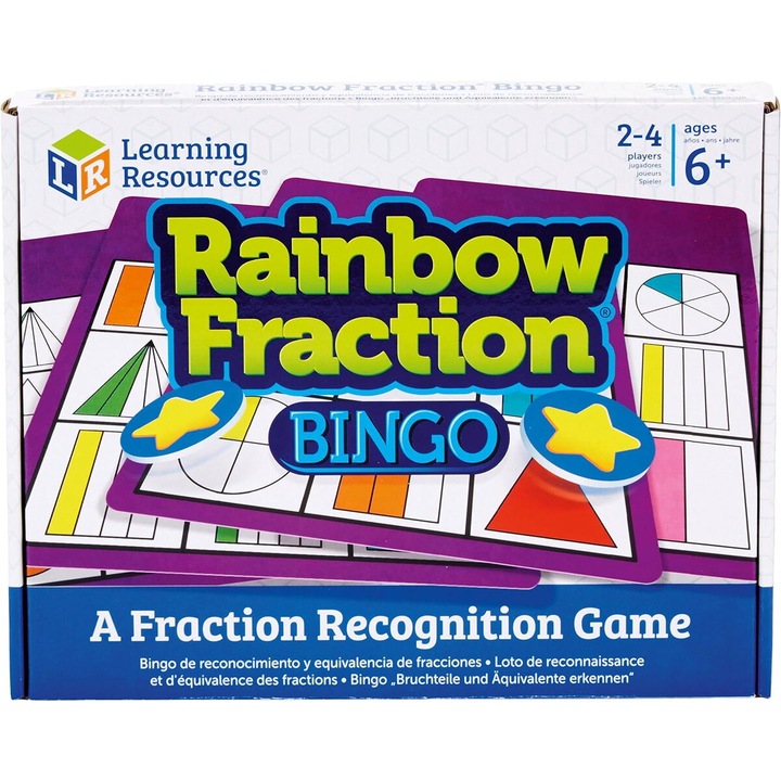 Joc educativ Learning Resources - Curcubeul fractiilor, Bingo