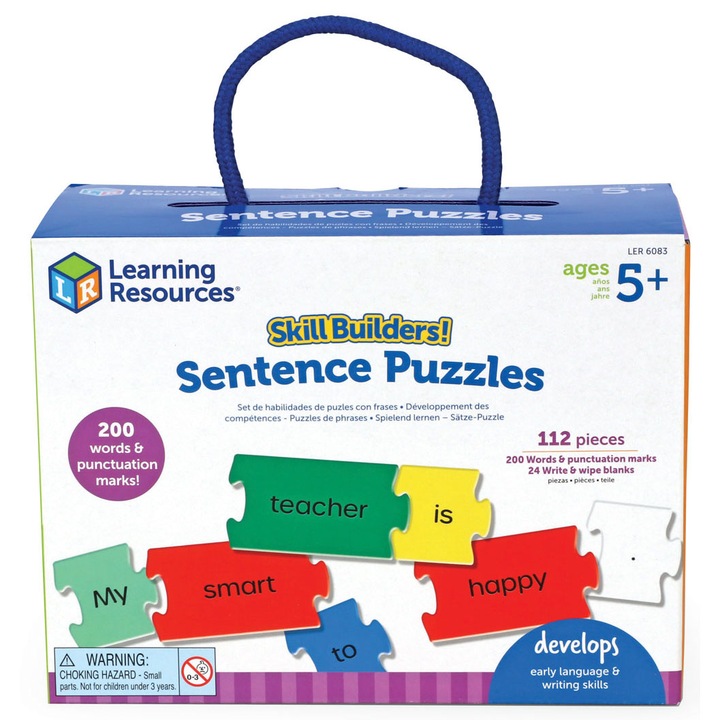 Joc educativ Learning Resources - Puzzle cu propozitii, lb.engleza